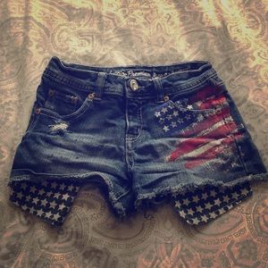 💙American Flag 🤍Jean Shorts❤️